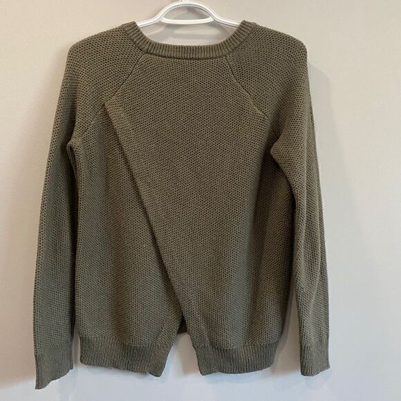 Madewell Province Cross-Back Pullover Sweater Olive Green - Picture 4 of 6